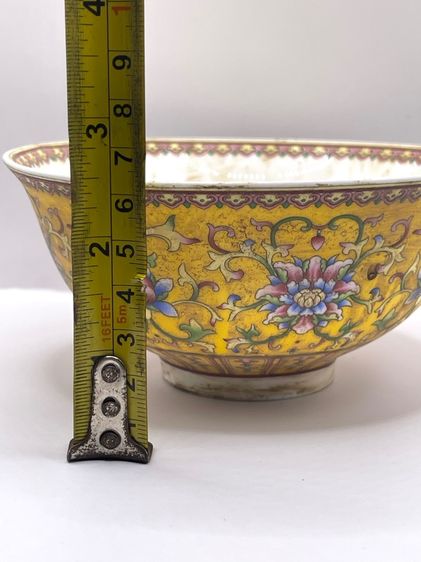 ชาม กังไสเขียนสีลายดอกไม้ สะสมB1 รูปที่ 12