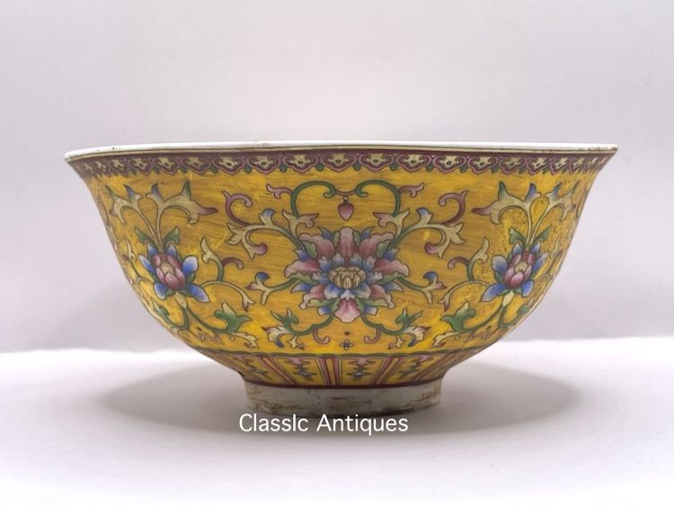 ชาม กังไสเขียนสีลายดอกไม้ สะสมB1 รูปที่ 9