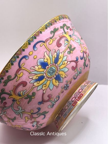 ชาม กังไสเขียนสีลายดอกไม้ สะสมA2 รูปที่ 10