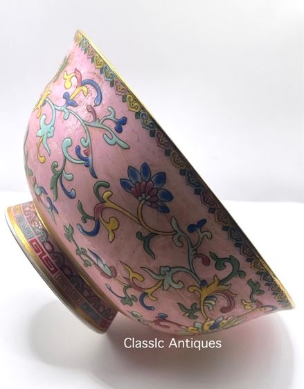 ชาม กังไสเขียนสีลายดอกไม้ สะสมA2 รูปที่ 15