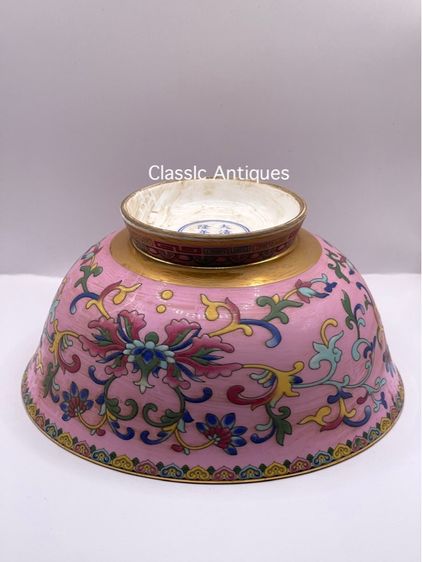 ชาม กังไสเขียนสีลายดอกไม้ สะสมA2 รูปที่ 13