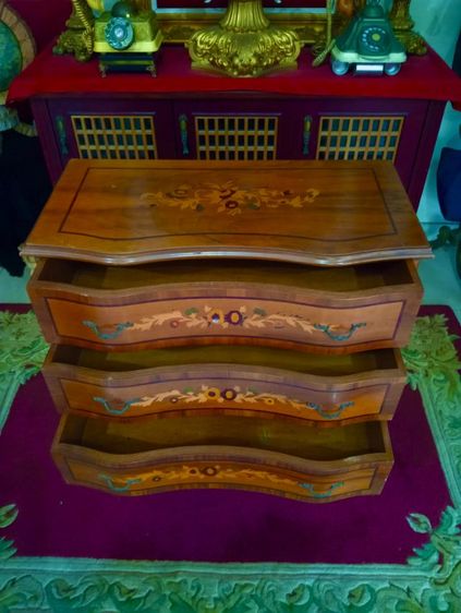 ฝรั่งเศส..ตู้ไม้ 3 ลิ้นชักงานอินเลสุดงามสภาพเยี่ยมจากฝรั่งเศส รูปที่ 12