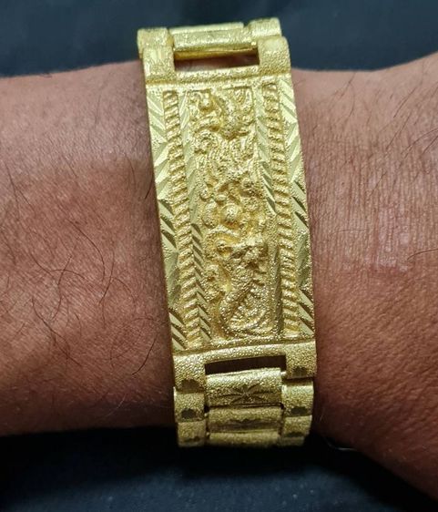 สร้อยขเอมือทอง ลายมังกร (วัสดุทดแทนทองเป็นนวตกรรมใหม่ทองทอง) ใส้สวย เส้นใหญ่ รูปที่ 2