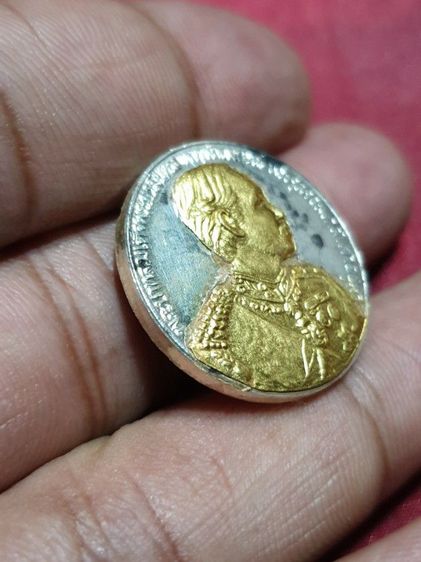 เหรียญร.5 เนื้อเงินหน้าทองคำ หลวงพ่อเกษม และเหรียญเนื้อทองแดง หน้ากะไหล่ทอง ปี35  รูปที่ 3