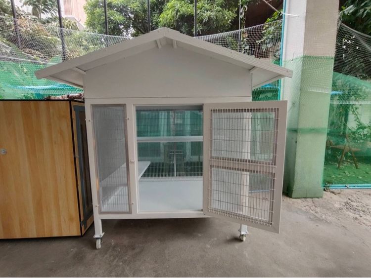 บ้านสุนัข บ้านแมว กรงนกทุกขนาด ทุกแบบราคาส่ง งานสวย วัสดุแข็งแรง ทำสร้างทุกขนาด รั่วกั้นสุนัข คอก และอื่นๆ เหล็ก สแตนเลส บ้านเณ่อร่า รูปที่ 4