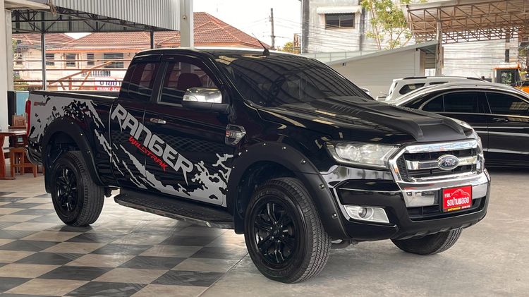Ford Ranger 2017 2.2 Hi-Rider XLT Pickup ดีเซล ไม่ติดแก๊ส เกียร์ธรรมดา ดำ รูปที่ 3