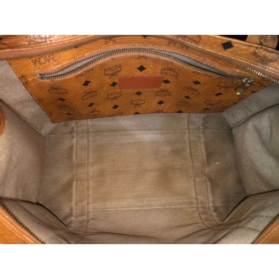 MCM Visetos Tote Bag Camel หนังสัตว์  กระเป๋าโท้ต MCM Shoppers ของแท้  รูปที่ 6