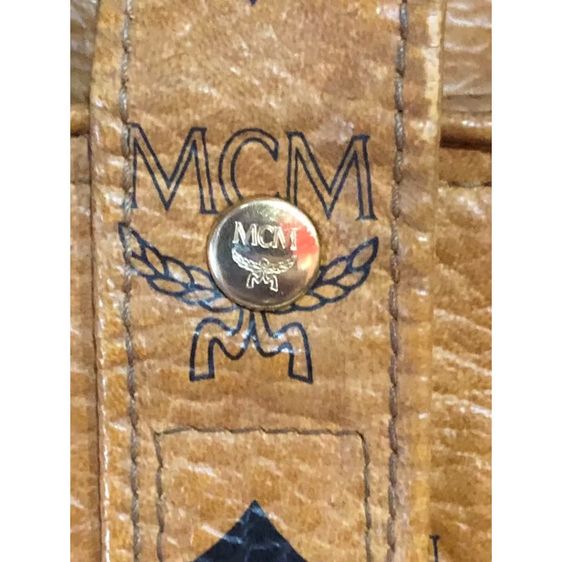 MCM Visetos Tote Bag Camel หนังสัตว์  กระเป๋าโท้ต MCM Shoppers ของแท้  รูปที่ 4