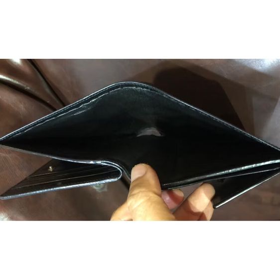 กระเป๋าสตางค์ใบสั้นGUCCI Wallet Leather สีดำ Auth 50289 รับประกันแท้  รูปที่ 6