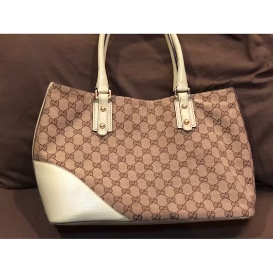 Gucci Horsebit Hand  กระเป๋าสะพายสีเบจสีขาว แท้ ไม่แท้ยินดีคืนเงิน รูปที่ 2