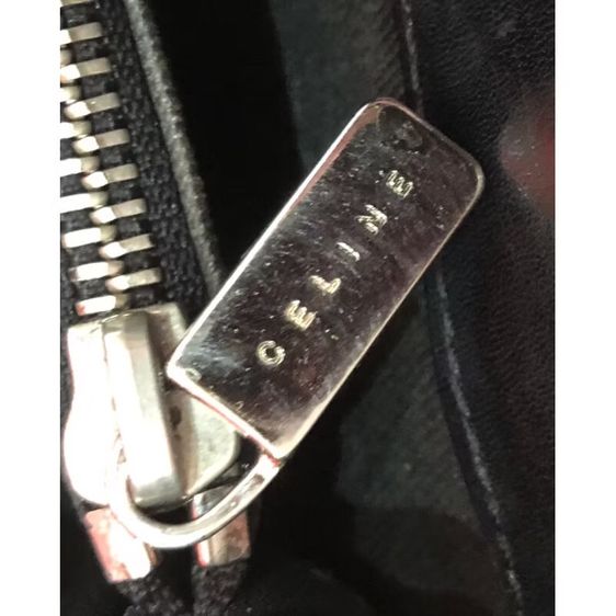 กระเป๋าถือ Celine สีดำ C Brazon CE00  12 Canvas Leather CELINE Tote Bag Macadam Compartment รับประกันของแท้ รูปที่ 8