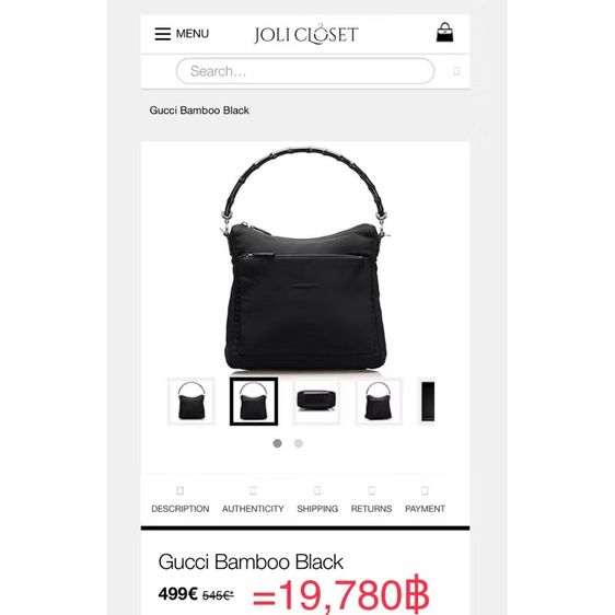 กุชชี่แบมบูแบล็ค กระเป๋าถือ ครอสบอดี้  Gucci 000 0509 002058 Bamboo Women's GUCCI มือสอง ของแท้  รูปที่ 9
