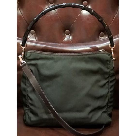 กุชชี่แบมบูแบล็ค กระเป๋าถือ ครอสบอดี้  Gucci 000 0509 002058 Bamboo Women's GUCCI มือสอง ของแท้  รูปที่ 2