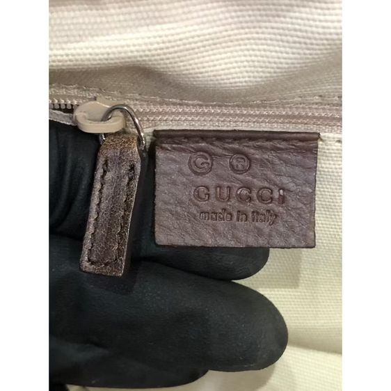 กระเป๋ากุชชี่บอสตันใบเล็ก กระเป๋าถือGucci Top Handle 12”แคนวาสสีน้ำตาล รับประกันของแท้ รูปที่ 5