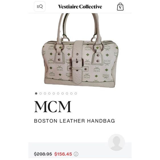 กระเป๋าถือหนังแท้MCM Boston รับประกันของแท้ รูปที่ 9