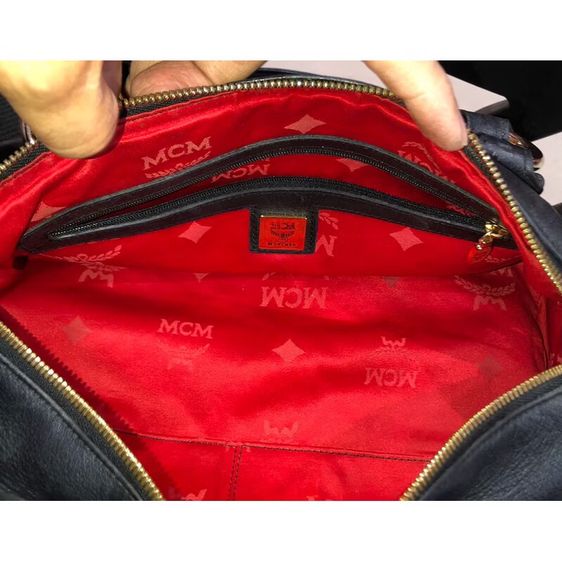 กระเป๋าหนัง mcm สีดำ ทรงปาปิลอน ของแท้ รับประกัน รูปที่ 5