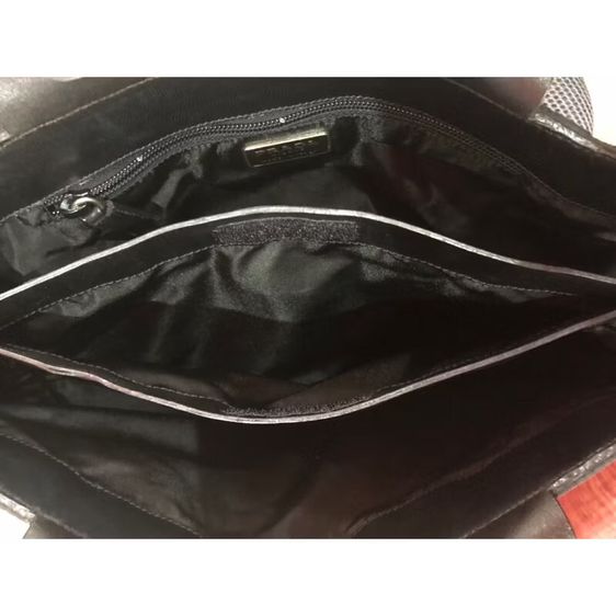 Prada Shopper Inside-Out สีดำกระเป๋าโท้ตเล็ก Prada วินเทจ ของแท้  รูปที่ 4