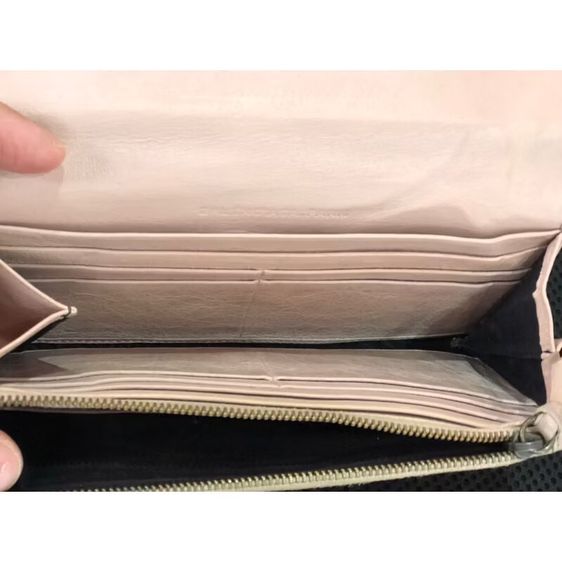 บาเลนเซียก้า Balenciaga สีชมพู Leather Classic Metallic Edge กระเป๋าสตางค์คอนติเนนตัล ของแท้  รูปที่ 3