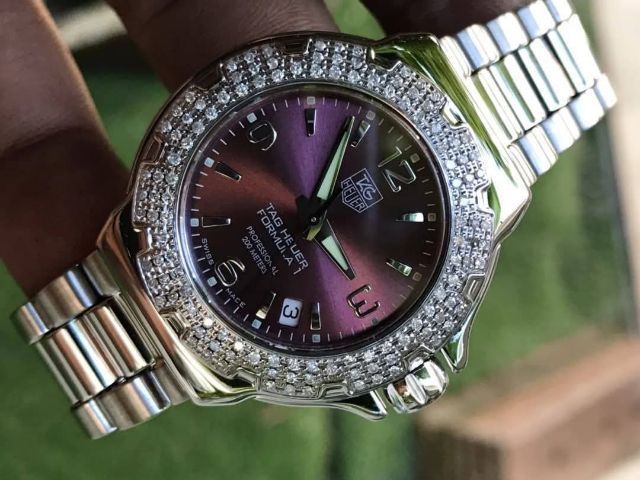 Tag Heuer F1 Quartz Diamond 120 Dark Purple Dail WAC1219(Boy Size)🇨🇭🇨🇭 รูปที่ 2