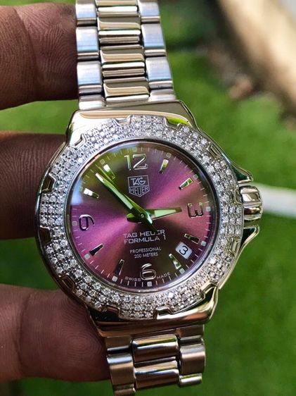Tag Heuer F1 Quartz Diamond 120 Dark Purple Dail WAC1219(Boy Size)🇨🇭🇨🇭 รูปที่ 3