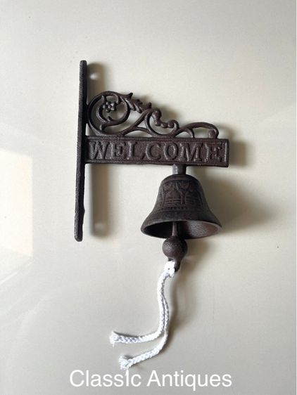 ระฆัง WELCOMEเหล็กหล่อA3 รูปที่ 2