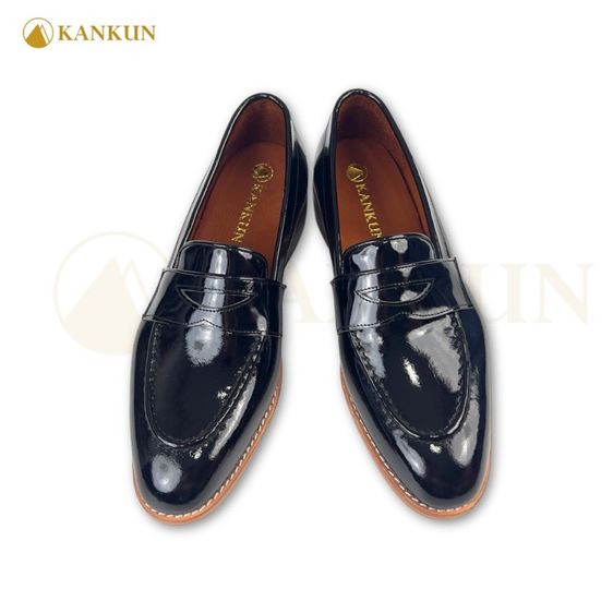 KANKUN Penny Loafer รองเท้าคัทชู ผู้ชาย หนังแท้ เกรดพรีเมี่ยม หนังนำเข้า คุณภาพดีงานโดยช่างฝีมือระดับมืออาชีพ งานสวยหรูหรา รูปที่ 12