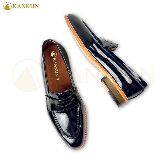 KANKUN Penny Loafer รองเท้าคัทชู ผู้ชาย หนังแท้ เกรดพรีเมี่ยม หนังนำเข้า คุณภาพดีงานโดยช่างฝีมือระดับมืออาชีพ งานสวยหรูหรา รูปที่ 13