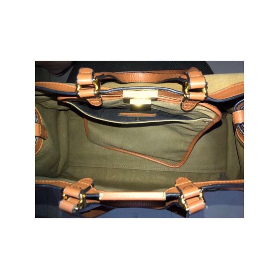 กระเป๋า FENDI PEEKABOO XหรือTOTE ขนาดกลาง  หนังสีเขียวเข้มและน้ำตาล  เป็นสินค้ามือสองงานลุ้น ตู้ญี่ปุ่นไม่การันตีแท้   รูปที่ 8