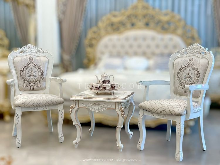 AZTECA-I Classic Coffee Set ชุดโต๊ะน้ำชาสไตล์หลุยส์ รุ่น แอสเตก้า-1 รูปที่ 9