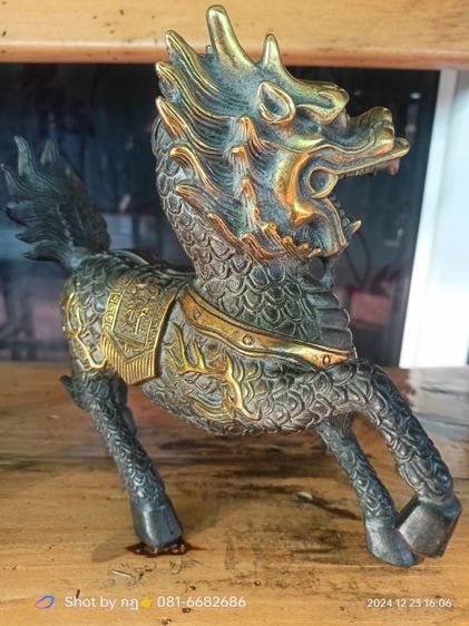 กิเลนคู่มงคลเนื้อทองเหลือง รูปที่ 7