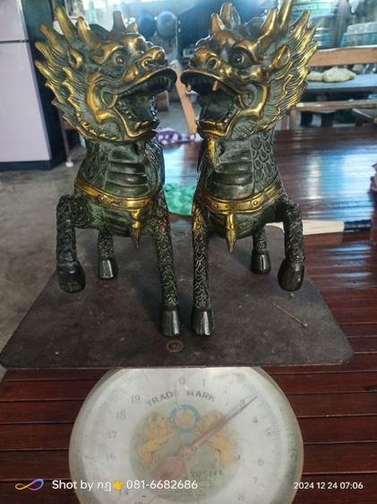 กิเลนคู่มงคลเนื้อทองเหลือง รูปที่ 15