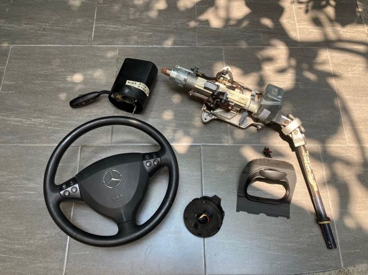 พวงมาลัย Benz W169 A170 A200 W245 B180 B200 สไปรอน ปุ่มกดพวงมาลัย ก้านไฟเลี้ยว ปัดน้ำฝน ก้านยกพวงมาลัย แกนพวงมาลัย เซนเซอร์หลัง