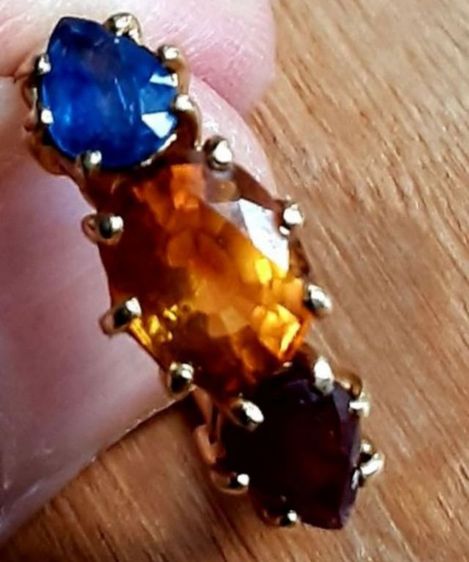 แหวนทอง พลอยสามสี ไพลิน ทับทิม บุษราคัม รูปที่ 18