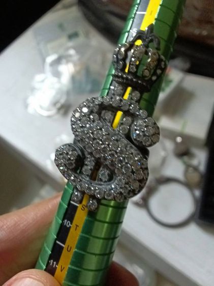 ขายถูกแหวนเงินแท้ ประดับCZ สวยงาม ดอลล่าร์สวมมงกุฏ นิยม รูปที่ 5