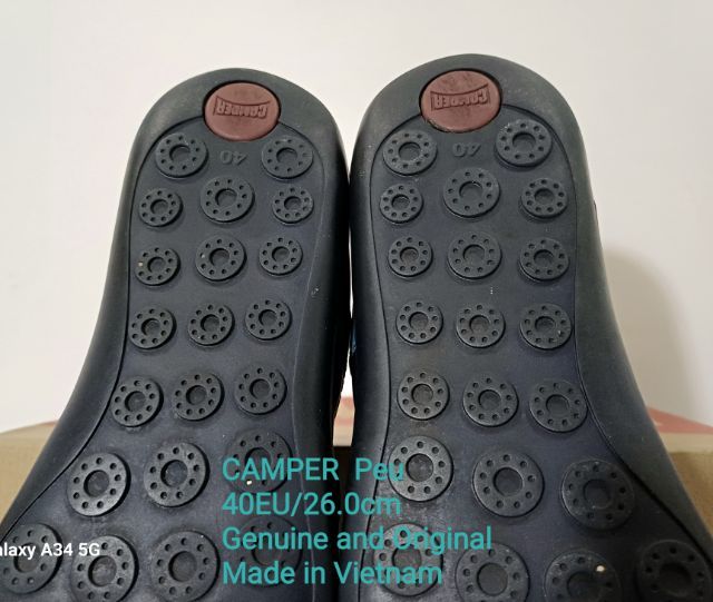 CAMPER Peu, Unisex 40EU(26.0cm) Original ของแท้ มือ 2 สภาพเยี่ยม, รองเท้า CAMPER แบบสวมใช้เชือกยืด หนังแท้ พื้นเต็ม Soft หนานุ่มพิเศษ สวยมาก รูปที่ 11