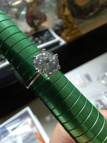 แหวนเงิน หัวCZ ขนาด10มิล แวววาวสวยงามมาก รูปที่ 18