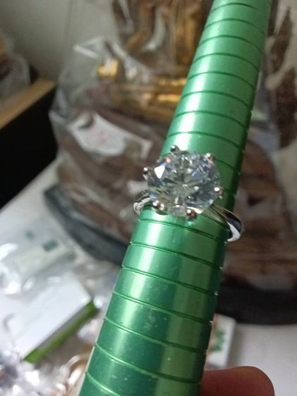 แหวนเงิน หัวCZ ขนาด10มิล แวววาวสวยงามมาก