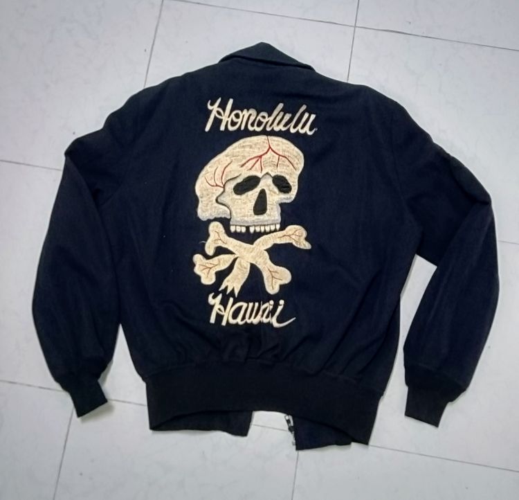 sukajan เสื้อปักลายหน้าหลัง บนแจ๊กเก็ตทหาร USAF DSCP WING 