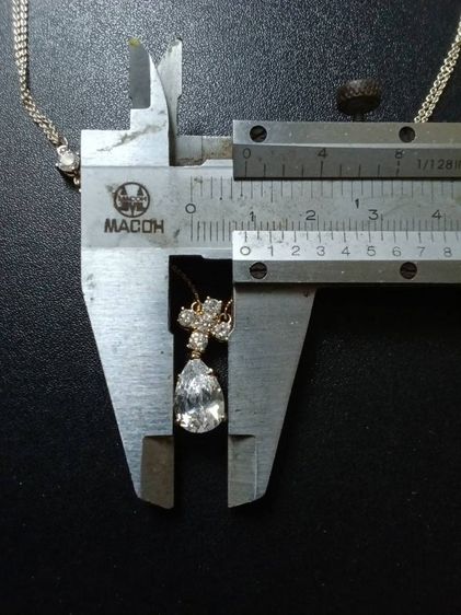 สร้อยคอเงิน ประดับคิวบิกเซอโคเนีย สวยงาม ยาวขยายได้18-20นิ้ว รูปที่ 9