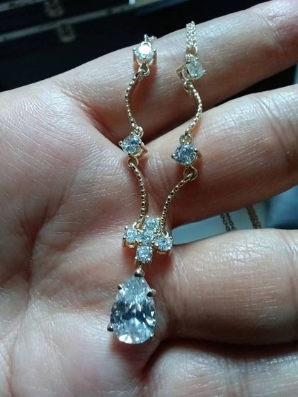 สร้อยคอเงิน ประดับคิวบิกเซอโคเนีย สวยงาม ยาวขยายได้18-20นิ้ว รูปที่ 13