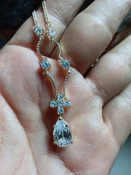 สร้อยคอเงิน ประดับคิวบิกเซอโคเนีย สวยงาม ยาวขยายได้18-20นิ้ว รูปที่ 16