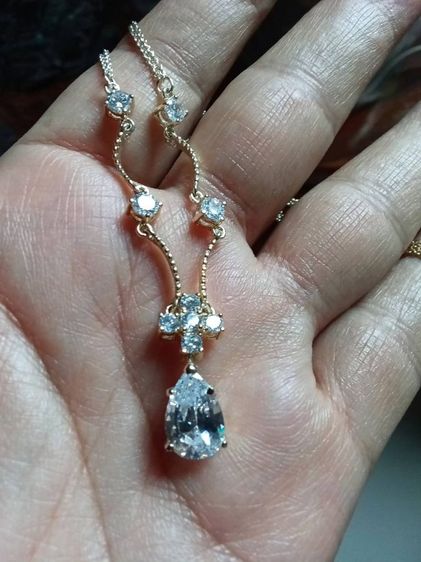 สร้อยคอเงิน ประดับคิวบิกเซอโคเนีย สวยงาม ยาวขยายได้18-20นิ้ว รูปที่ 15