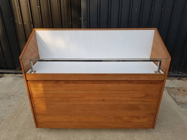 ตู้โชว์กระจก 2 ลิ้นชัก ไม้สัก สีน้ำตาล รูปที่ 15