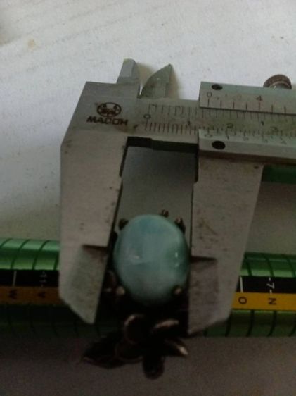 แหวนเงินประดับหินลาริม่า หรือเรียกหินพบรัก หินปลาโลมา อูมสวยงามมาก รูปที่ 8