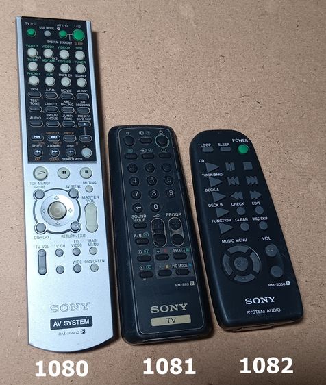 SONY REMOTE (980-1079) รีโมท โซนี่ เครื่องเสียง DVD VCD CD TAPE VDO LASER DISC BLU RAY แผ่นเสียง TV รูปที่ 8