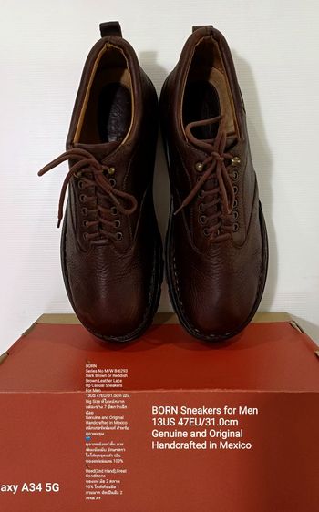 BORN, Sneakers for Men, Big Size 13US 47EU(31.0cm) Original, Handcrafted in Mexico ของแท้ มือ 2 สภาพเยี่ยม, รองเท้า Born หนังแท้ สวยมาก รูปที่ 9