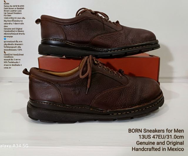 BORN, Sneakers for Men, Big Size 13US 47EU(31.0cm) Original, Handcrafted in Mexico ของแท้ มือ 2 สภาพเยี่ยม, รองเท้า Born หนังแท้ สวยมาก รูปที่ 14