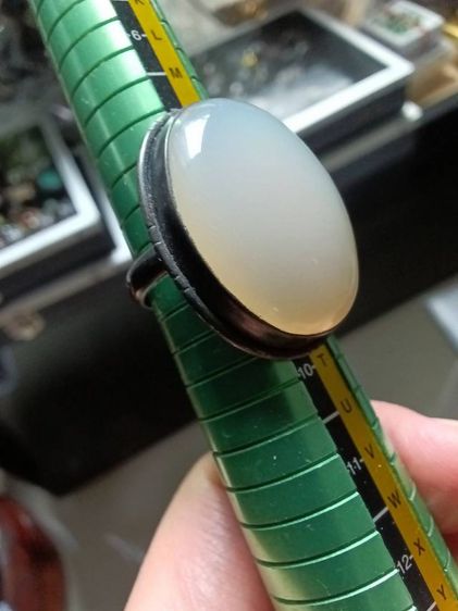 แหวนเงินประดับมุกดาหาร เม็ดใหญ่ใส่เต็มนิ้วสวย รูปที่ 6