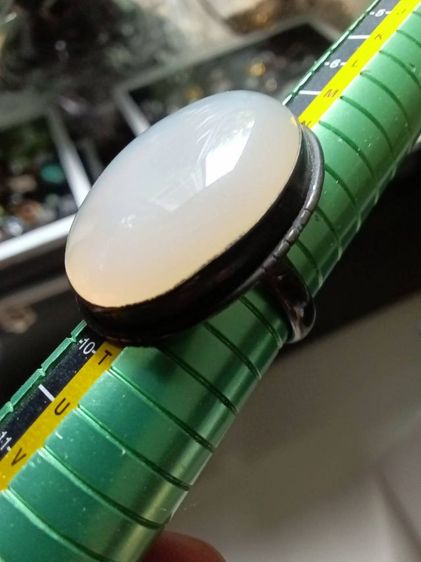 แหวนเงินประดับมุกดาหาร เม็ดใหญ่ใส่เต็มนิ้วสวย รูปที่ 13