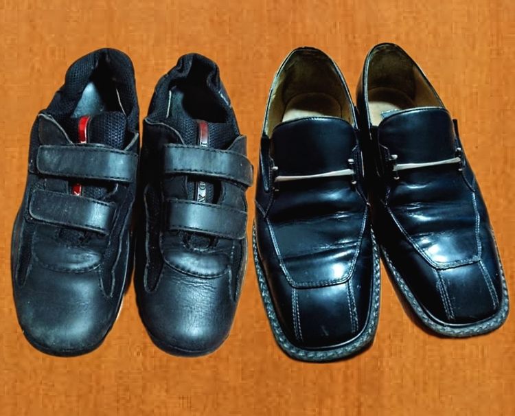 Prada รองเท้าหนังทั่วไป หนังแท้ UK 7 | EU 40 2/3 | US 7.5 ⚡💥2️⃣5️⃣0️⃣.🔥 Clearance SALE ✨🎯 2 คู่📍 👞 รองเท้าหนังแบรนด์เนม มือ 2 สีดำ